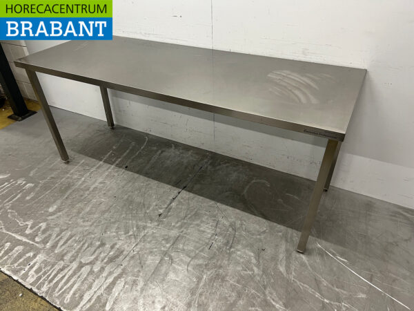 Table de travail en acier inoxydable 200 cm Restauration – Image 2
