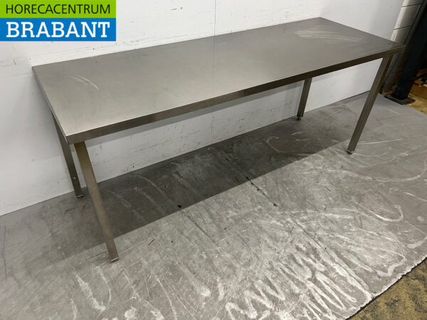 Table de travail en acier inoxydable 200 cm Restauration – Image 3