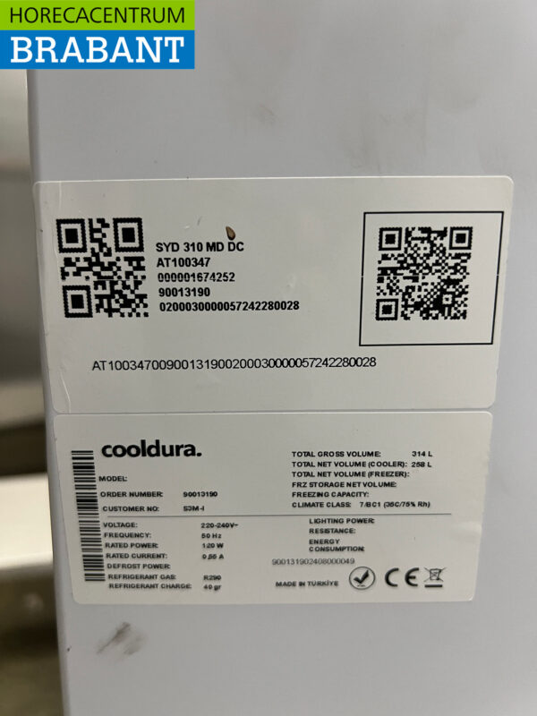 Cooldura Congélateur avec couvercles coulissants en verre 314 litres 230V Horeca – Image 5