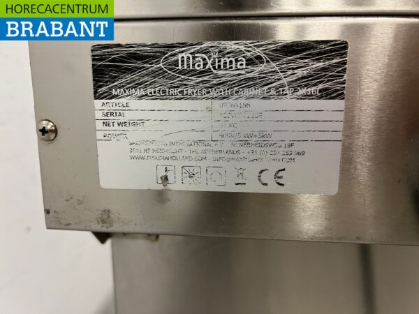 Friteuse double en acier inoxydable 2 x 16 litres 2 x 400V Restauration mobile – Image 6