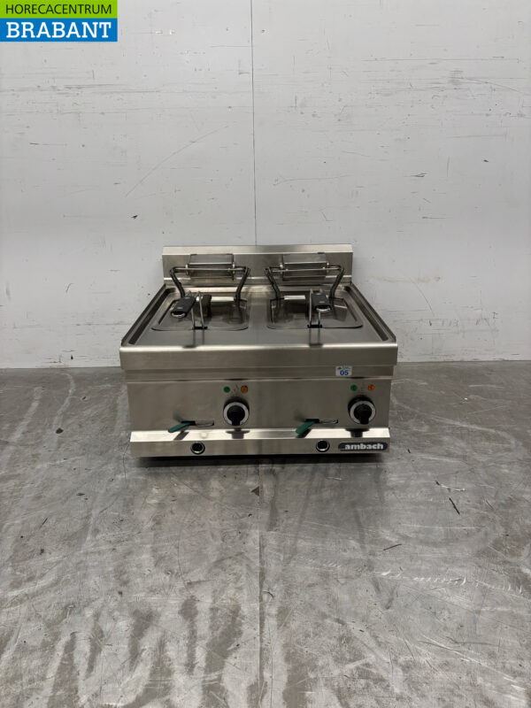 Friteuse double Ambach en acier inoxydable 2 x 11 litres 400V Horeca
