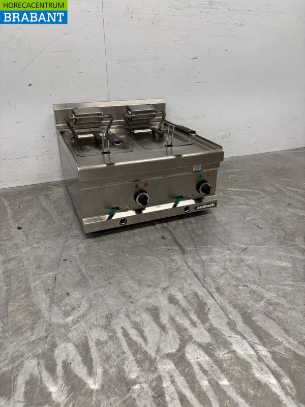 Friteuse double Ambach en acier inoxydable 2 x 11 litres 400V Horeca – Image 2