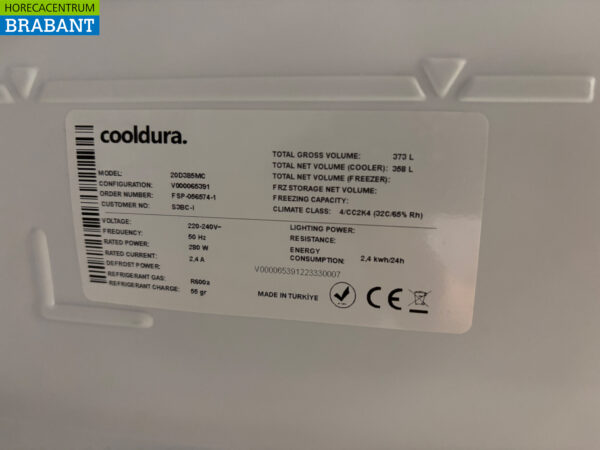 Cooldura Glacière à porte vitrée 373 litres 230V Horeca – Image 5