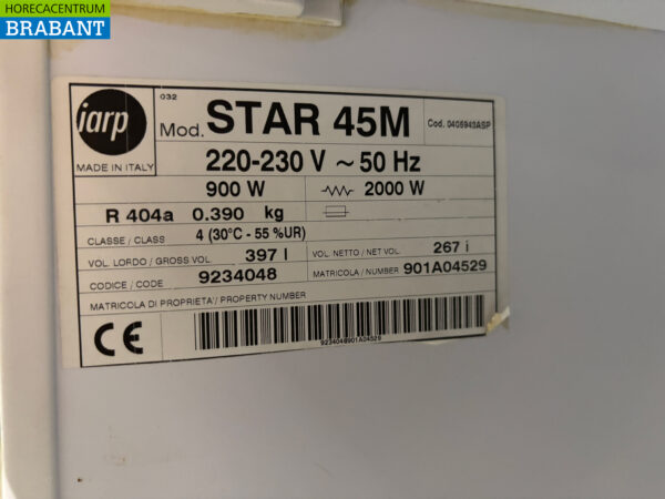 Réfrigérateur Iarp en acier inoxydable à une porte 397 litres 230V Horeca – Image 5