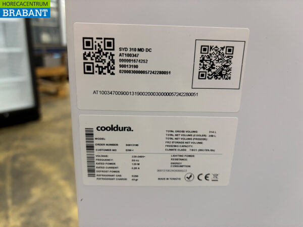 Cooldura Congélateur avec couvercles coulissants en verre 314 litres 230V Horeca – Image 5