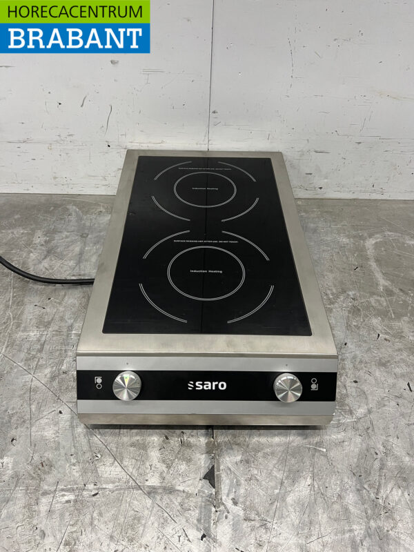 Acier inoxydable Saro Plaque à induction 2 brûleurs 7 kW 400V Horeca