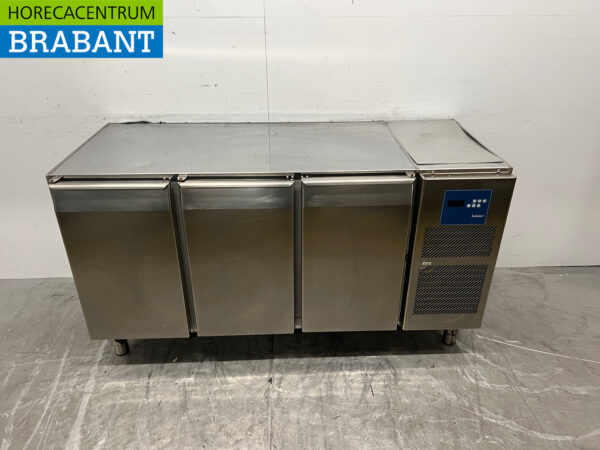 Acier inoxydable Comptoir réfrigéré 3 portes 161 cm 230V Horeca