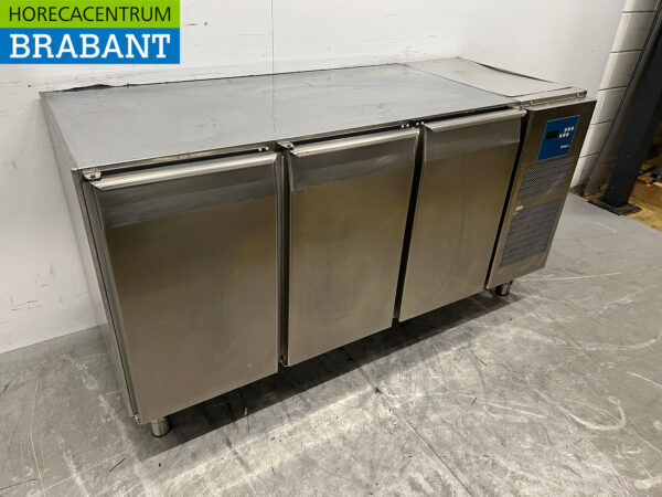 Acier inoxydable Comptoir réfrigéré 3 portes 161 cm 230V Horeca – Image 3