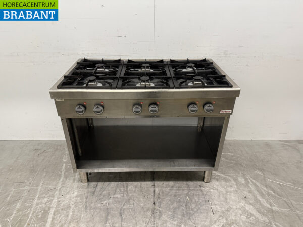 Acier inoxydable Cuisinière modulaire 6 feux 110 cm Gaz naturel Horeca