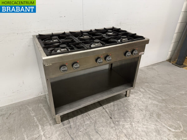 Acier inoxydable Cuisinière modulaire 6 feux 110 cm Gaz naturel Horeca – Image 3