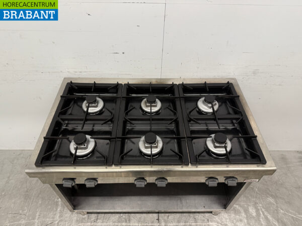 Acier inoxydable Cuisinière modulaire 6 feux 110 cm Gaz naturel Horeca – Image 4