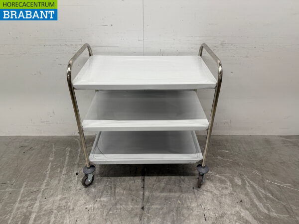 Chariot de service Zorro en acier inoxydable 3 étages 86 cm Restauration