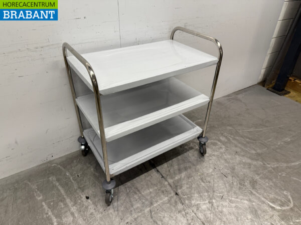 Chariot de service Zorro en acier inoxydable 3 étages 86 cm Restauration – Image 3
