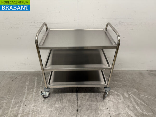Chariot de service Zorro en acier inoxydable 3 étages 86 cm Restauration