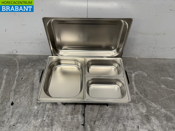 Réchaud en acier inoxydable Zorro 1/2 & 2x 1/4 GN Catering – Image 4