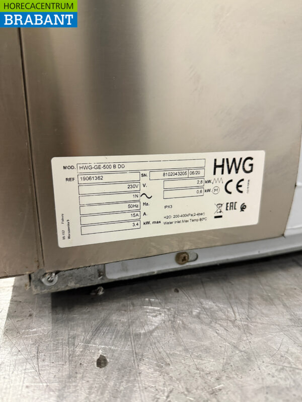 Lave-vaisselle en acier inoxydable avec pompe de vidange 230V Horeca – Image 6