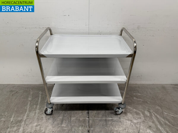 Chariot de service Zorro en acier inoxydable 3 étages 86 cm Restauration