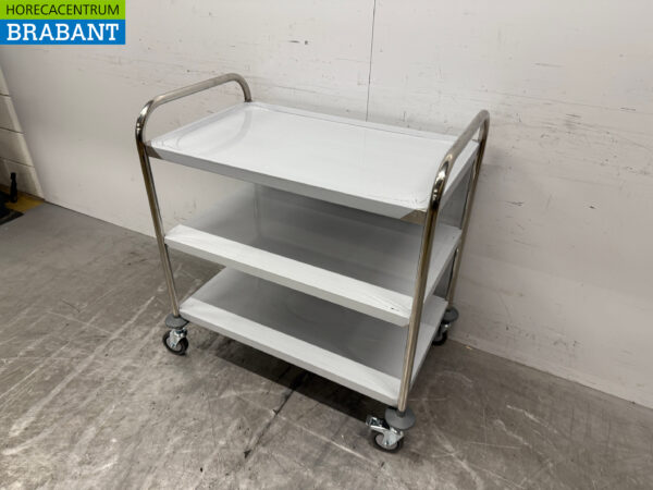 Chariot de service Zorro en acier inoxydable 3 étages 86 cm Restauration – Image 2