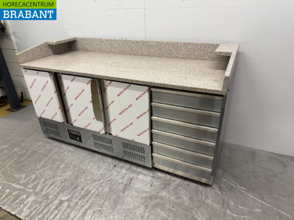 Établi à pizza Saro en acier inoxydable 188,5 cm 230V Horeca – Image 2