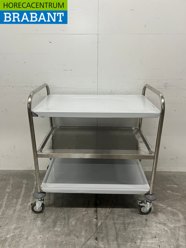 Acier inoxydable Saro Chariot de service 3 étages 86 cm Restauration