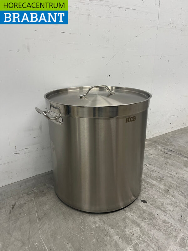 Acier inoxydable Poêle à soupe Poêle de cuisson Induction 45 x 45 cm 71 litres Restauration – Image 3