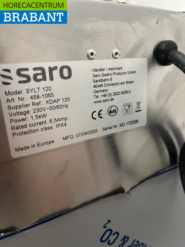 Chauffe-assiettes Saro en acier inoxydable 120 assiettes jusqu'à 30 cm 230V Horeca – Image 6