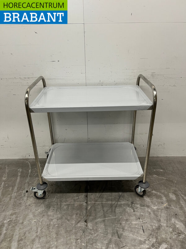 Acier inoxydable Saro Chariot de service 2 étages 86 cm Restauration