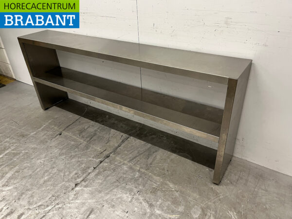 Acier inoxydable Pont double Etagere 179,5 cm Horeca – Image 2
