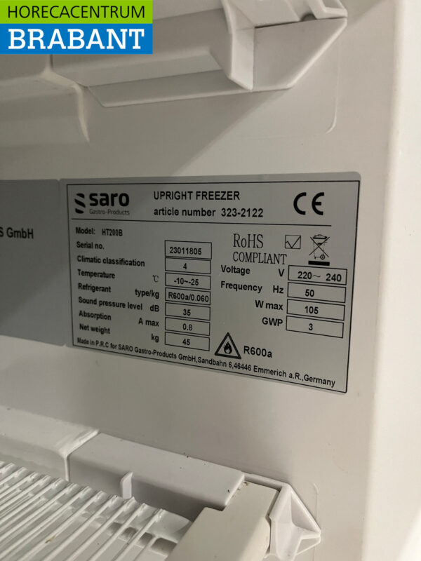 Saro Congélateur de table 129 litres 230V Horeca – Image 6