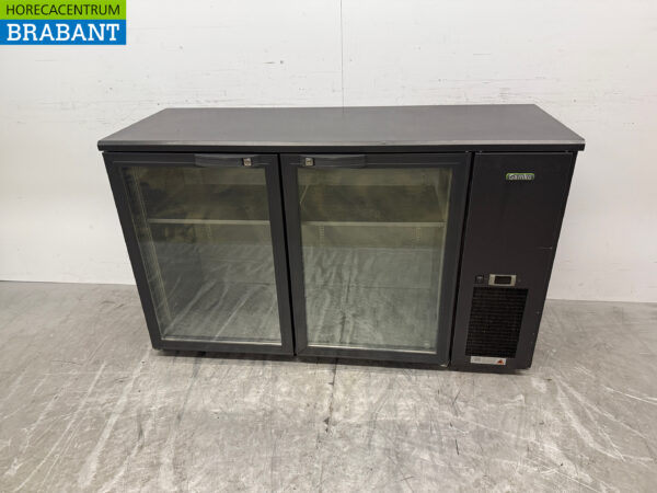 Gamko Glacière de bar 2 portes pliantes en verre 143 cm 230V Horeca