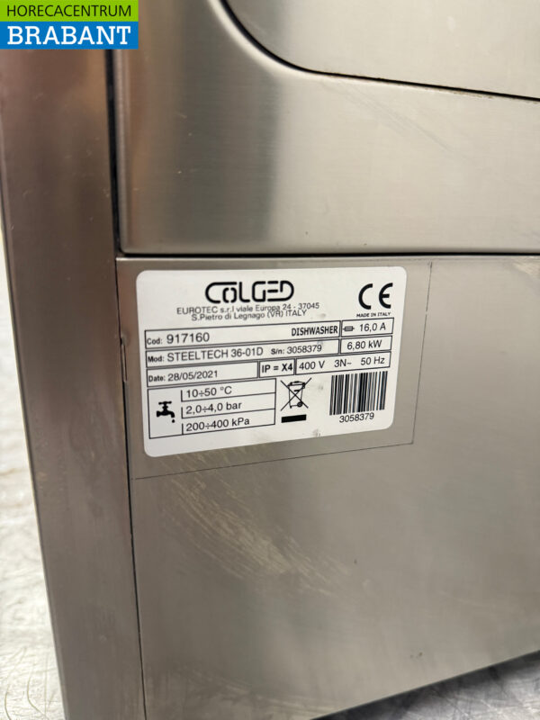 Lave-vaisselle en acier inoxydable avec pompe de vidange 400V Horeca – Image 6