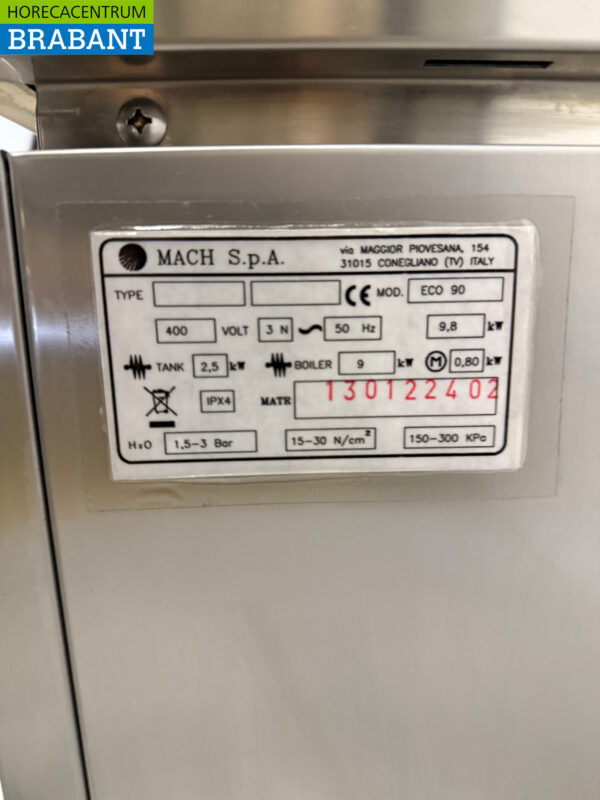Acier inoxydable Mach Lave-vaisselle coulissant 400V Restauration – Image 7