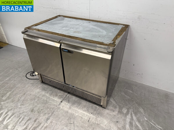 Acier inoxydable Afinox Comptoir réfrigéré 2 portes 100,5 cm 230V Horeca – Image 2