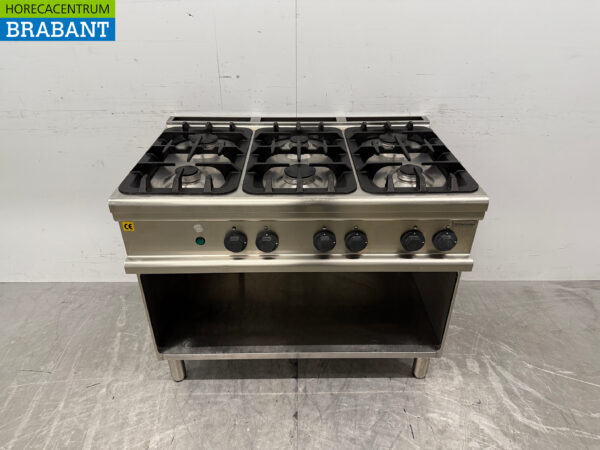 Acier inoxydable Electrolux Cuisinière 6 feux 105 cm Gaz naturel + 230V Horeca