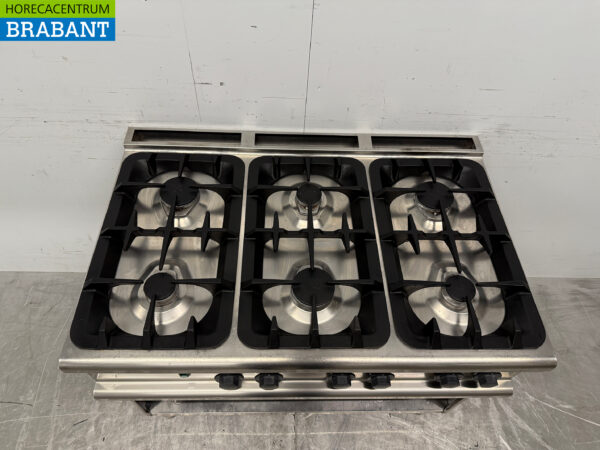 Acier inoxydable Electrolux Cuisinière 6 feux 105 cm Gaz naturel + 230V Horeca – Image 4