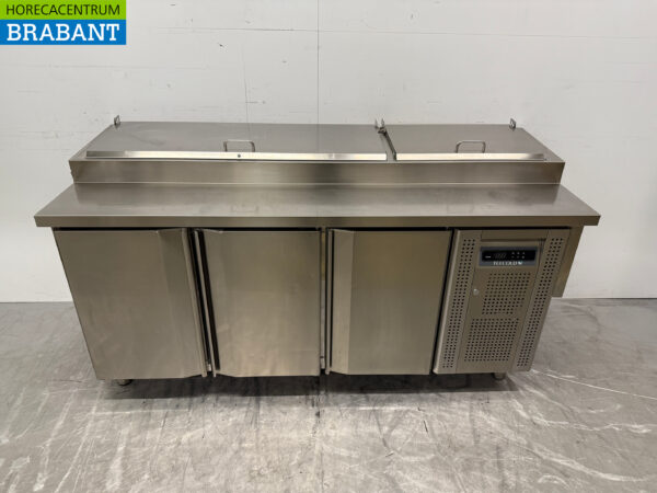 Saladette Tefcold en acier inoxydable 3 portes 179 cm 230V Horeca