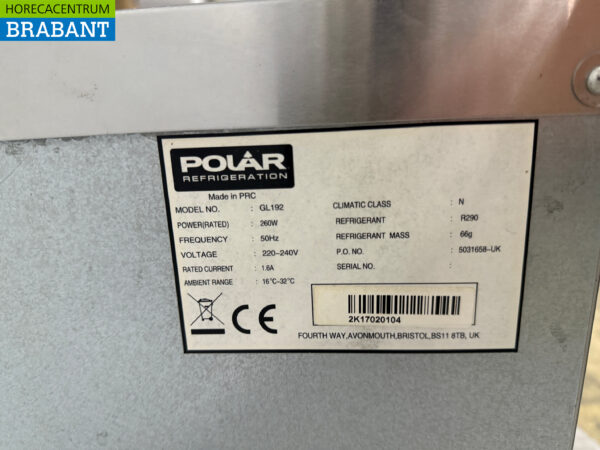 Machine à glaçons Polar en acier inoxydable 50 kg par jour 10 kg bunker 230V Horeca – Image 5