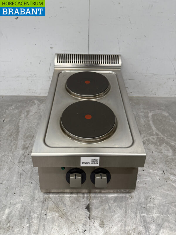 Cuisinière électrique Zanussi à 2 feux en acier inoxydable 400V Restauration