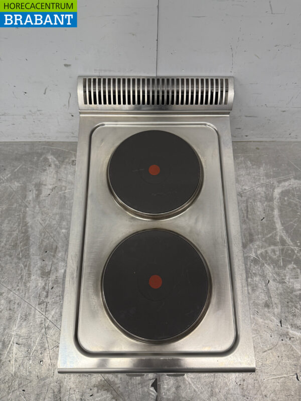 Cuisinière électrique Zanussi à 2 feux en acier inoxydable 400V Restauration – Image 4