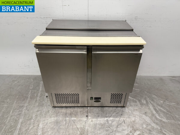 Saladette Profinox en acier inoxydable 90.5 cm 2 portes 230V Horeca