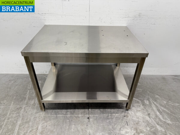Table de travail en acier inoxydable avec étagère inférieure 100 x 70 x 76 cm Horeca