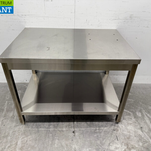 Table de travail en acier inoxydable avec étagère inférieure 100 x 70 x 76 cm Horeca