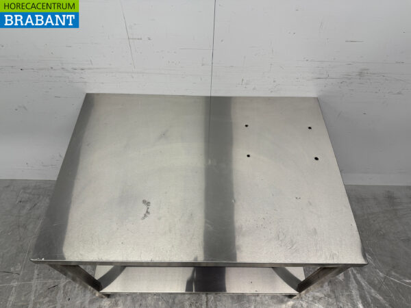 Table de travail en acier inoxydable avec étagère inférieure 100 x 70 x 76 cm Horeca – Image 4
