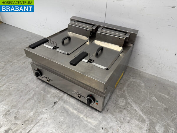 Friteuse inox double top 2 x 10 litres 400V Horeca – Image 2