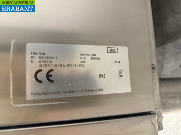 Lave-vaisselle à passage Zanussi en acier inoxydable 400V Horeca – Image 7
