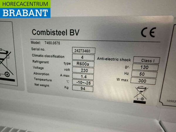 Combisteel en acier inoxydable Congélateur 555 litres 230V Horeca – Image 5