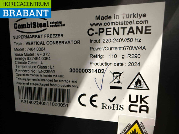 Combisteel Congélateur à porte vitrée 382 litres 230V Horeca – Image 5