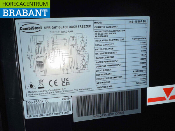 Combisteel Congélateur à porte vitrée 1530 litres 230V Horeca – Image 4
