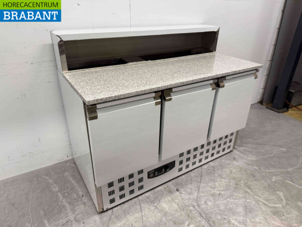 Acier inoxydable Combisteel Établi à pizza Table à pizza 2 portes 136,8 cm 230V Horeca – Image 2