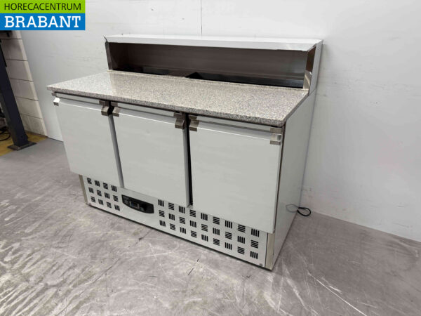 Acier inoxydable Combisteel Établi à pizza Table à pizza 2 portes 136,8 cm 230V Horeca – Image 3